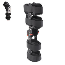 Knäsmärtstöd med artritknälindring, justerbar knäimmobilisator med gångjärnsförsedda knästöd och öppen patelladesign, avtagbar sidostöd