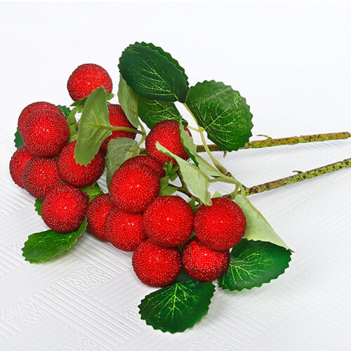 Κόκκινα φρούτα Bayberry, αληθοφανείς τεχνητές φράουλες για ζωντανή διακόσμηση
