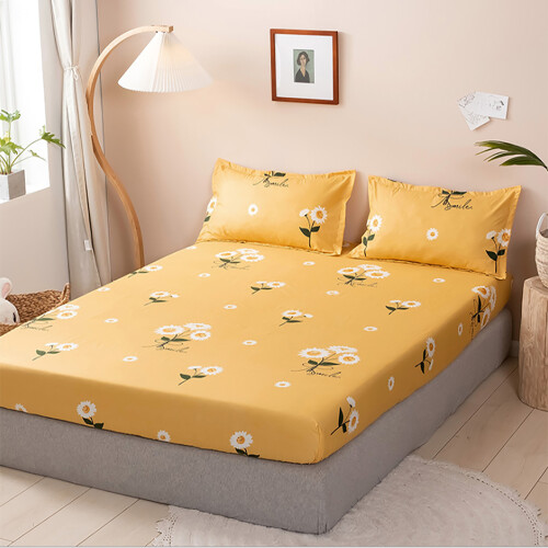 Πολυτελή σεντόνια Microfiber Queen, σεντόνια με floral print για κομψή διακόσμηση 1