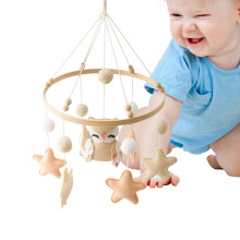 Mobile for Crib Handmade Felt Toy Crib Mobile Neutral Bedding Design Boy Nursery Nursery Decor Fits Standard Cribs