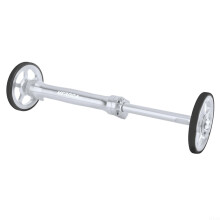 Easy Wheel Extension Folding Bicycle Wheel With Extension Rod Aluminium Rubber BuiltIn Bearing Bike Handlebars Silver