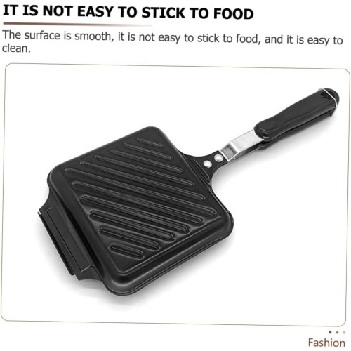 NonStick DoubleSided Breakfast Sandwich Maker Pan with Ergonomic Handle for Easy Cleaning 1
