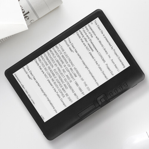 Digital E-Reader with 7 Inch Color Screen, Multi Function Reader Featuring Multimedia Functions and Reading Assistant, Supports Expandable Storage, 1