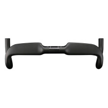 31.8mm Road Bike Bent Handlebar 380/400/420mm Lengths, 110mm Reach, 78mm Drop, Matte Black Carbon Fiber Integrated