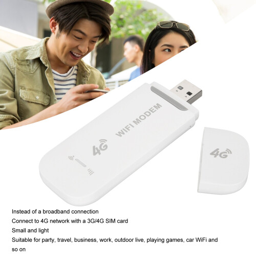 Routeur WiFi mobile LTE 4G USB Hotspot 150Mbps, Blanc 2