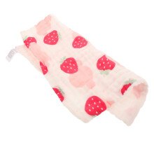 Strawberry Muslin Gauze Square Scarf For Newborns Soft Absorbent Unisex Care Towel