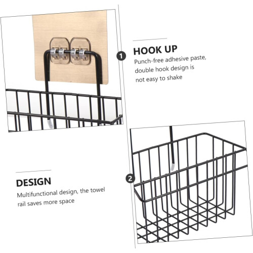 Punch Drain Storage Basket WallMounted Kitchen Sink Organizer Drainer Rack For Tools 2