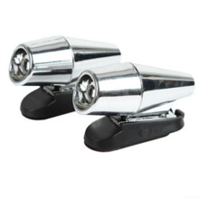 Dual Frequency Deer Whistle for Cars 2 Pack, Chrome Airflow Activated Animal Repeller, Silver