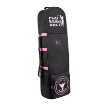 Airline Golf Travel Bag Folding Zipper Large Capacity Luggage Bag With Wheels Pink