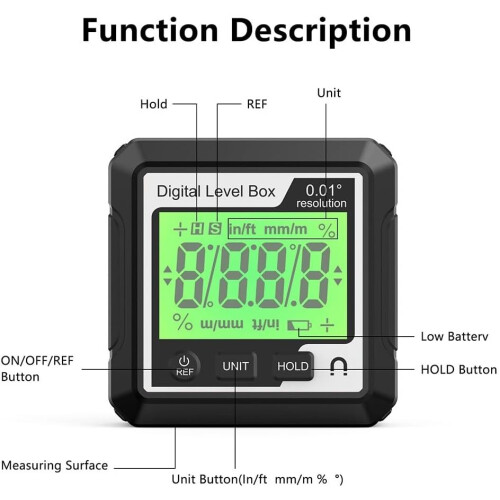 Magnetic Digital Protractor LL030 Model With Inclinometer Functionality For Accurate Angle Measurement 2