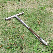 Tragbarer 21-Zoll-Probe für Bodenproben aus 304er Edelstahl mit T-Griff