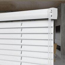 Aluminium Metal Venetian Blinds 25mm Slat White Easy Fit Room Darkening Custom 70W x 240H cm