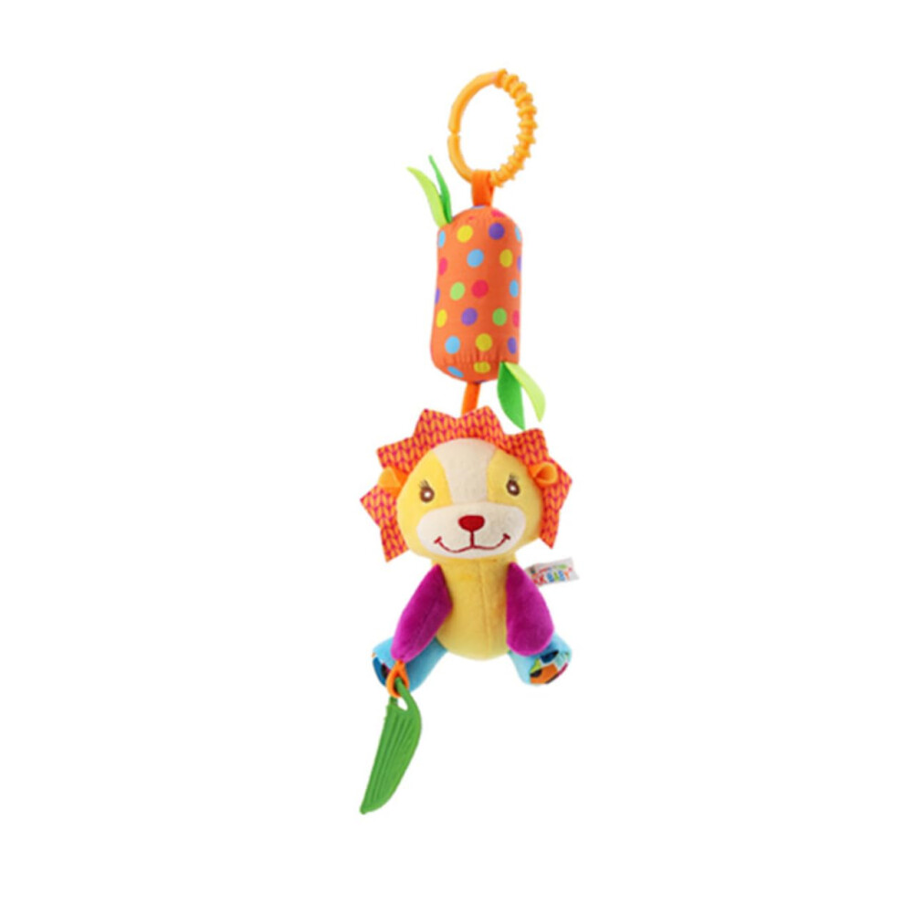 Animal Rattles 3 Pack Crib Mobile Set Rotating Cartoon Bells Lion Dog Owl Sensory Exploration Tactile Development