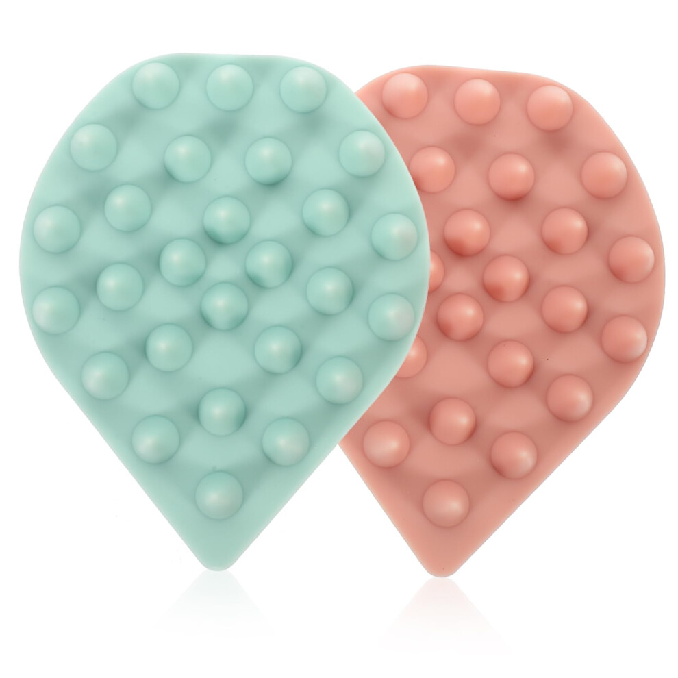 2pcs Scalp Massager Shampoo Brush for Hair Growth with Silicone Bristles and Deep Cleaning