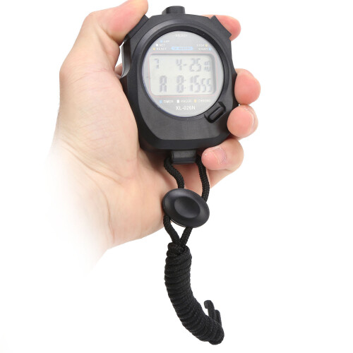 Waterproof Digital Sports Timer 2-Row LED Display, Multi-Function Stopwatch, 1.9In 1