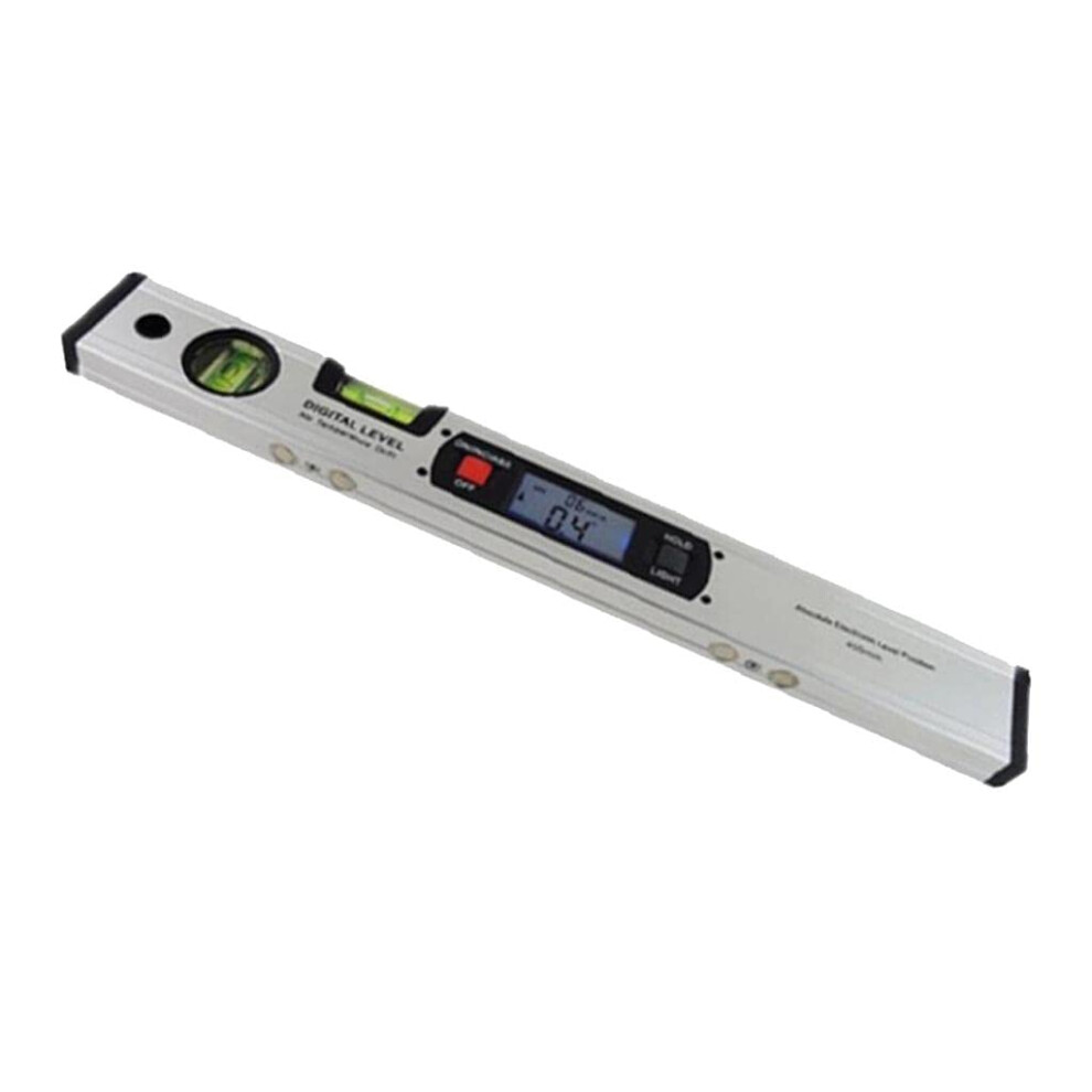 Digital Angle Finder 0-360 Degrees With Backlight, Silver Inclinometer And Spirit Level For Precision Measurement 9187378584965