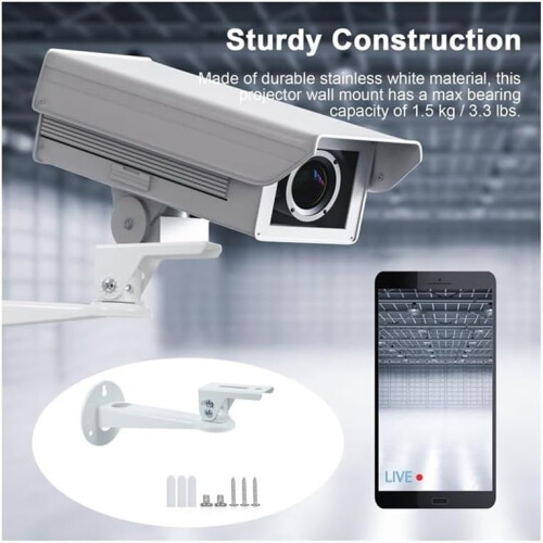 Projector Stand Angle Adjustable Wall Mount Bracket For Mini Projector Max Load 3.3 Pounds 2