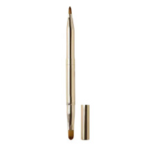 Kosmetikpinsel für unterwegs, leichter und kompakter, einziehbarer Lippenpinsel mit doppelseitigem Design, leicht zu reinigende, weiche Borsten.