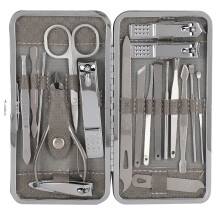 Kit de manucure ergonomique, outils de pédicure en acier inoxydable, manche antidérapant pour une prise en main optimale, solution complète pour