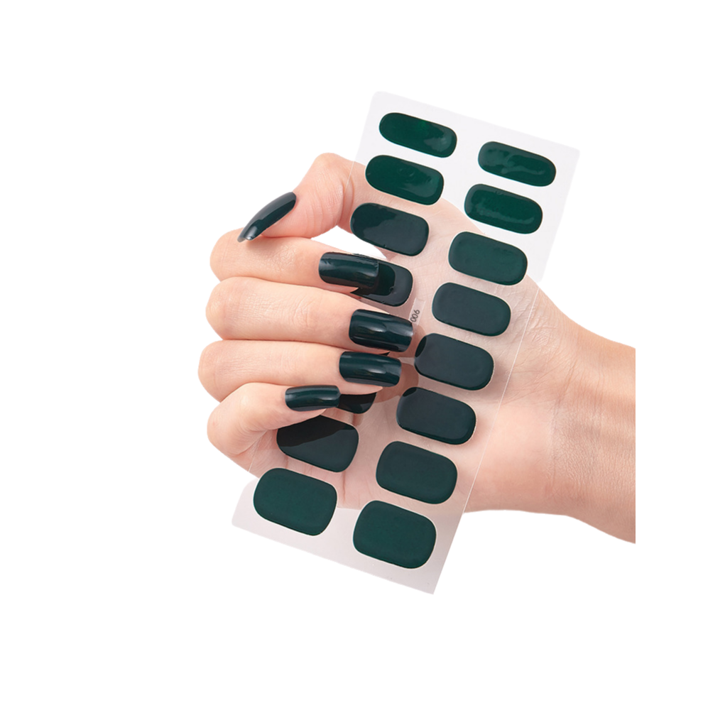 Long Lasting Nail Wraps with Waterproof Protection, Works with Any UV LED Lamps for Fast Curing, Self Adhesive Shinny Glitter Nail Wraps, Semi Cured