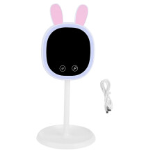 Smart Touch LED Makeup Mirror With Adjustable Brightness Rotating Stand Rechargeable HD Vanity Mirror For Home Bathroom Use As Decorative Desk Lamp