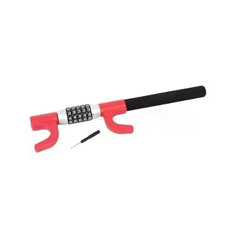 Car Steering Wheel Lock Heavyduty Visibility Anti Theft Security Device For Cars Red 9347817818659
