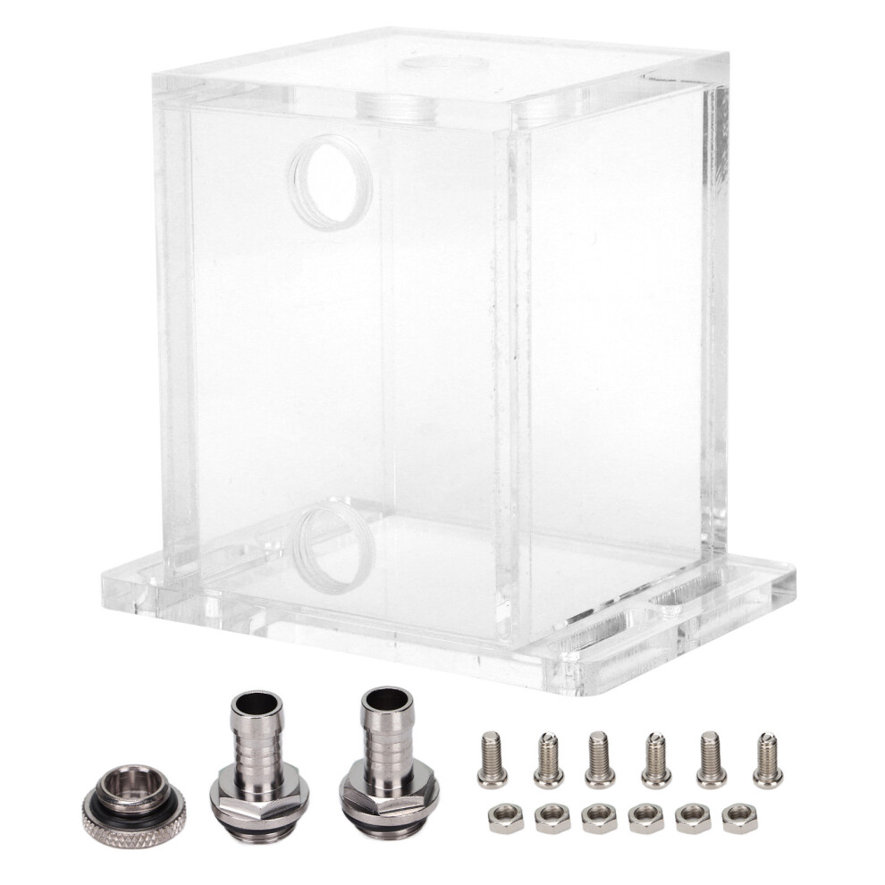 Water Cooling Reservoir For Cpu System, Transparent Acrylic Water Cooler With G1/4 Interface And 200Ml Capacity, Easy To Install For Custom Pc Enthusi 9176269509477