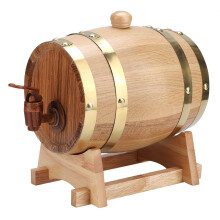 Vinfat i ekmaterial för hemlagade drycker, lagringsdispenser med naturlig ekkonstruktion, träkran i klassisk design för whisky, brandy och tequila