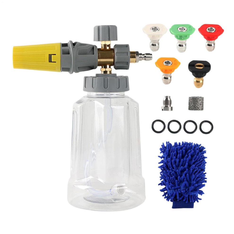 Foam Cannon For Car And Home Cleaning With Adjustable Nozzle And Large Soap Bottle Quick Connect 9347817813999