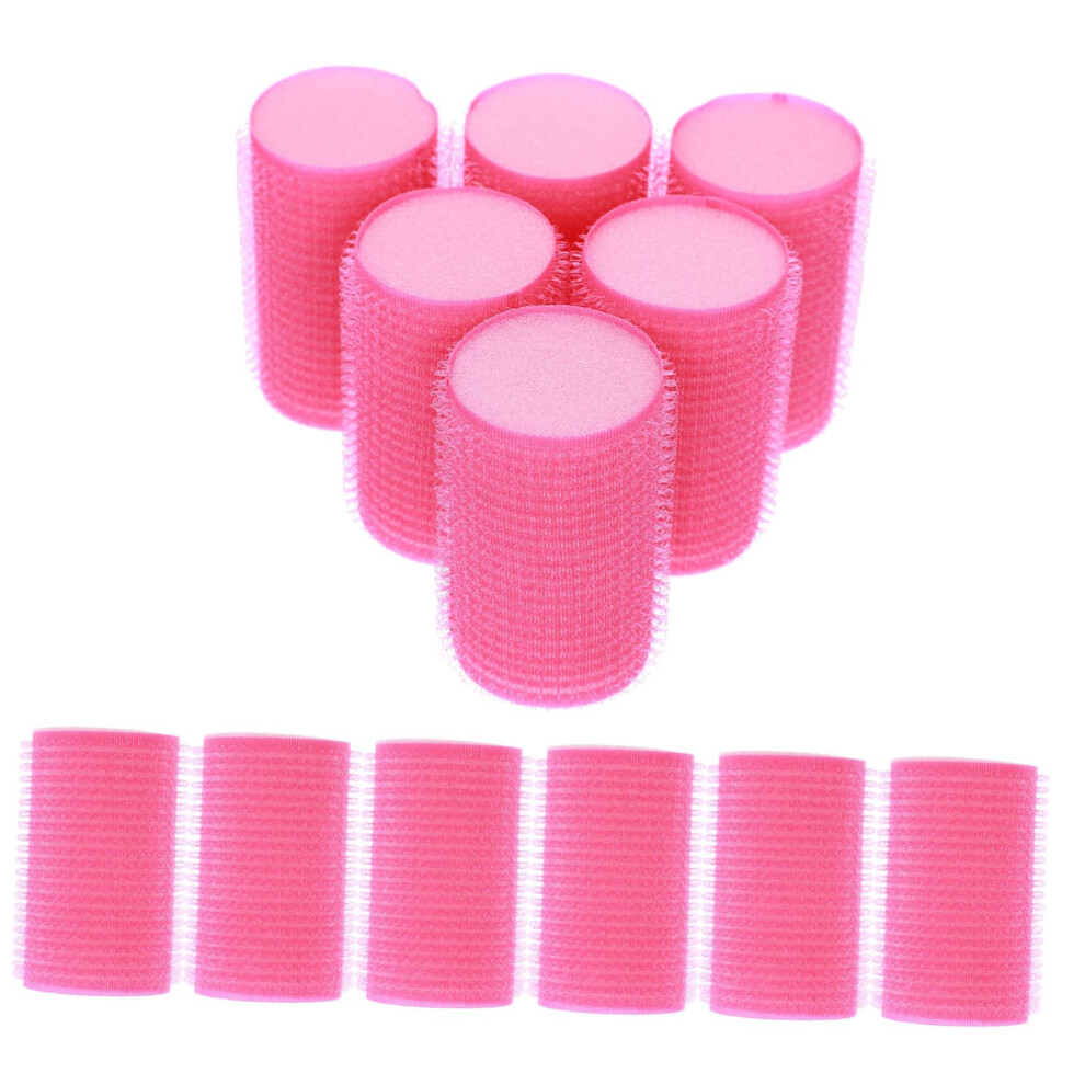 12pcs Self Adhesive Heatless Hair Curlers Foam Sponge Rollers for Women Long Hair Styling