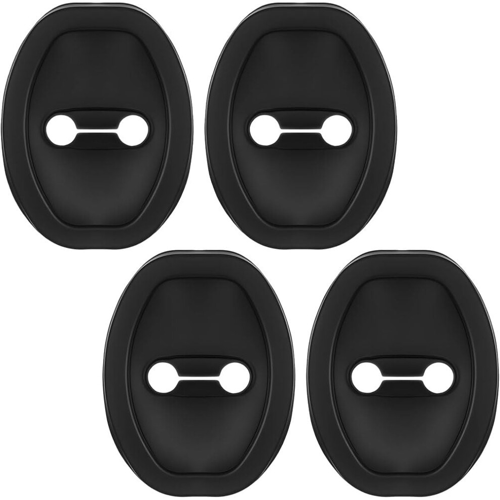 4Pcs Car Door Lock Cover For Porsche Cayenne 20192025, Silicone Antirust Scratch Protector Black 9347817818857