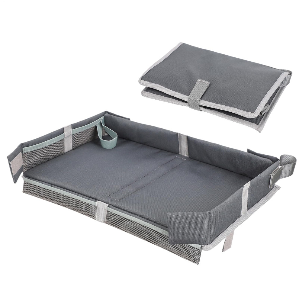 Airplane Tray Cover Polyester Kids Tray Table Cover Foldable Play Space Travel Snack Desk For Road Trip Plane Train