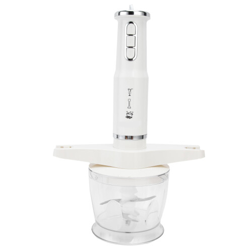 Portable Stick Mixer, Versatile Attachments For Effortless Blending, Immersion Hand Blender With Adjustable Speed, White 2