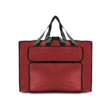 A3 Art Portfolio Case Waterproof Canvas Art Storage Tote Portable With Multi Handles Large Capacity Red