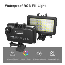 Andoer SL-20 Wasserdichte RGB-LED-Fülllicht, 8 Modi, 40 m Tauchfähigkeit, Wiederaufladbar