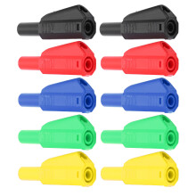 Isolierter Bananenstecker 2er-Set U29 4 mm Testleads Rot Schwarz Gelb Grün Blau