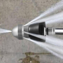 Sewer Jetter Nozzle Stainless Steel Sewer Cleaning Tool 1/4 In Pressure Drain Nozzle 5000 PSI Sewer Pipe Cleaner