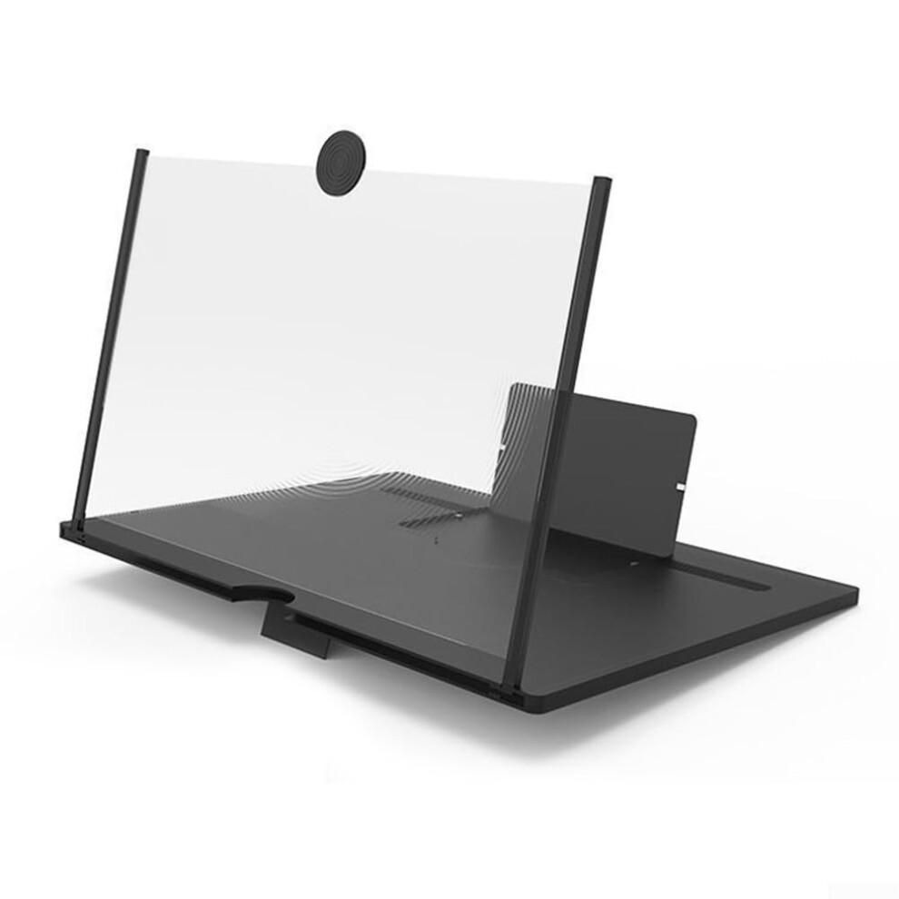 Desktop Phone Screen Pull Out Magnifier Bracket Stand With Adjustable Angle For Smartphone And Tablet 26X17.4x8 Black 9347817820447