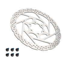 Stainless Steel Bicycle Disc Brake Rotor 140mm 160mm 180mm Compatible with Road Bikes Includes Screws Wear-Resistant Design
