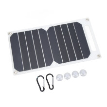 10W Monokristallines Wasserdichtes Solarpanel-Ladegerät mit Karabiner & USB