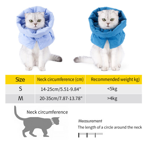 Softness Adjustable Cat Collar Cone Collar for-Lake Blue S 2