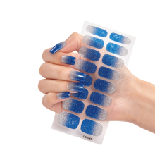 Autocollants pour ongles en gel faciles à utiliser avec support auto-adhésif, bandes de gel pré-polymérisées ou semi-polymérisées pour des