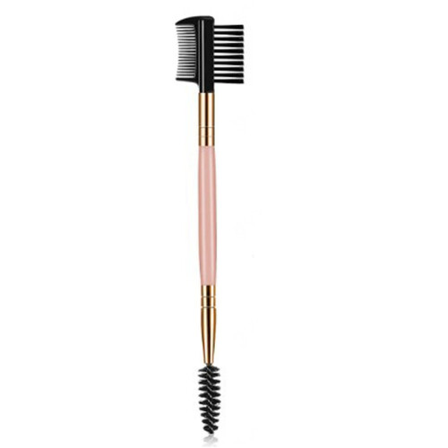 Versatile Application Eyebrow Eyelash Brush, Dual Spoolie Design with Lash Roller and Brow Comb, Functional Makeup Tools for Separating Lashes and Sh