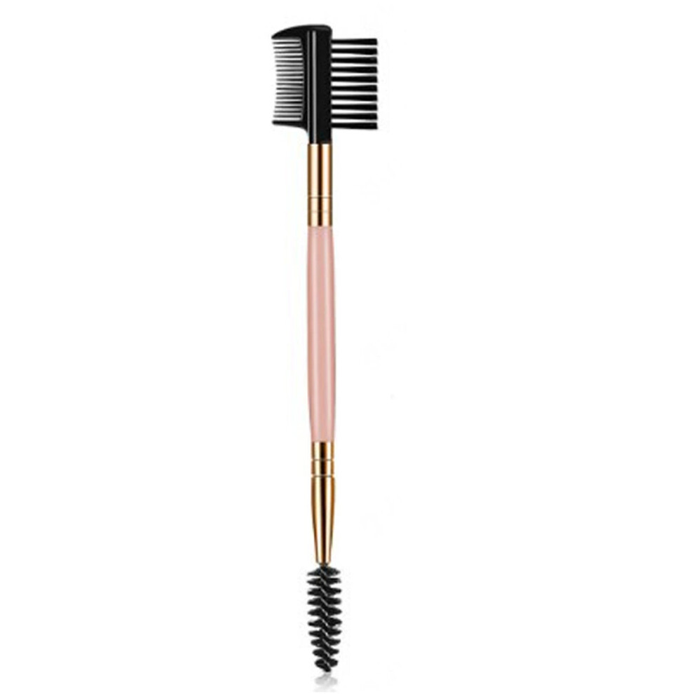 Versatile Application Eyebrow Eyelash Brush, Dual Spoolie Design with Lash Roller and Brow Comb, Functional Makeup Tools for Separating Lashes and Sh