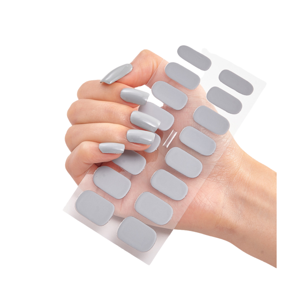 Long Lasting Nail Wraps with Waterproof Protection, Works with Any UV LED Lamps for Fast Curing, Self Adhesive Shinny Glitter Nail Wraps, Semi Cured