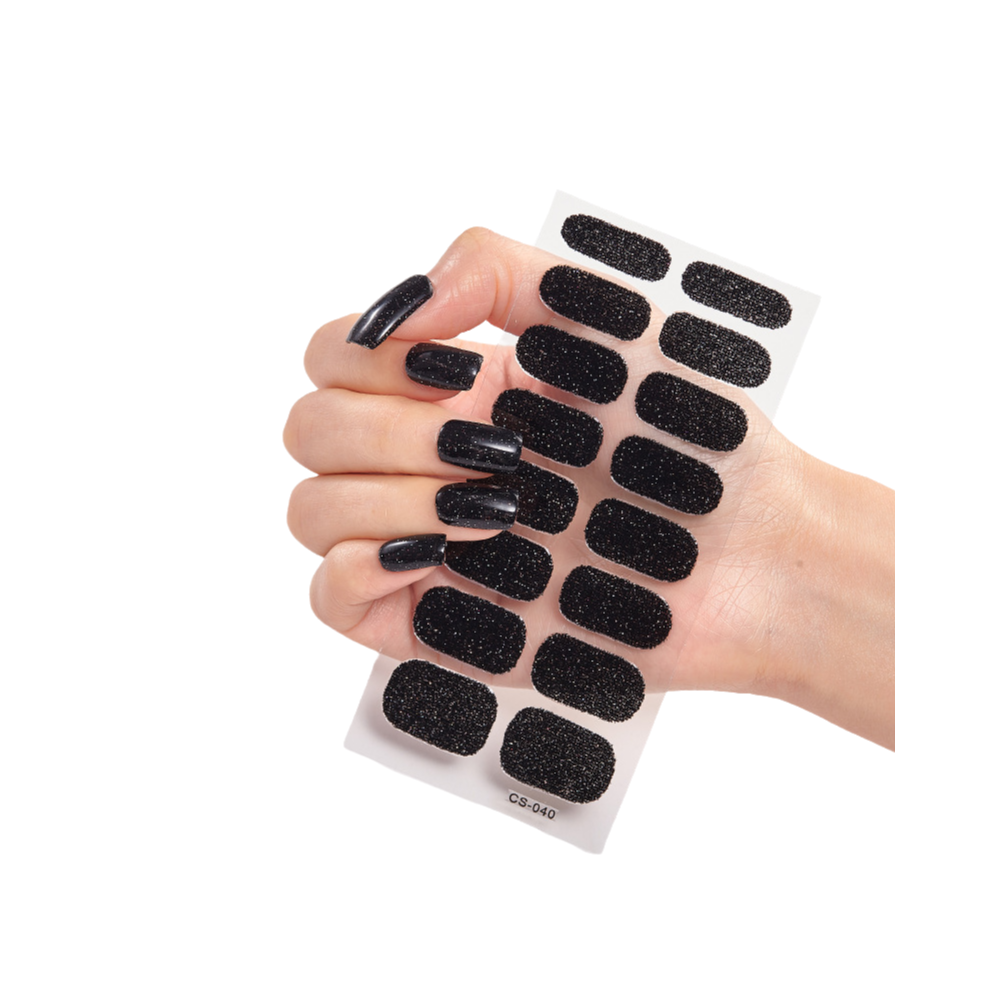 Pre-Cured Gel Nail Strips with Salon-Quality Shine, Self Adhesive Nail Polish Strips for Quick Manicure, Waterproof Long Lasting Nail Wraps with Shin