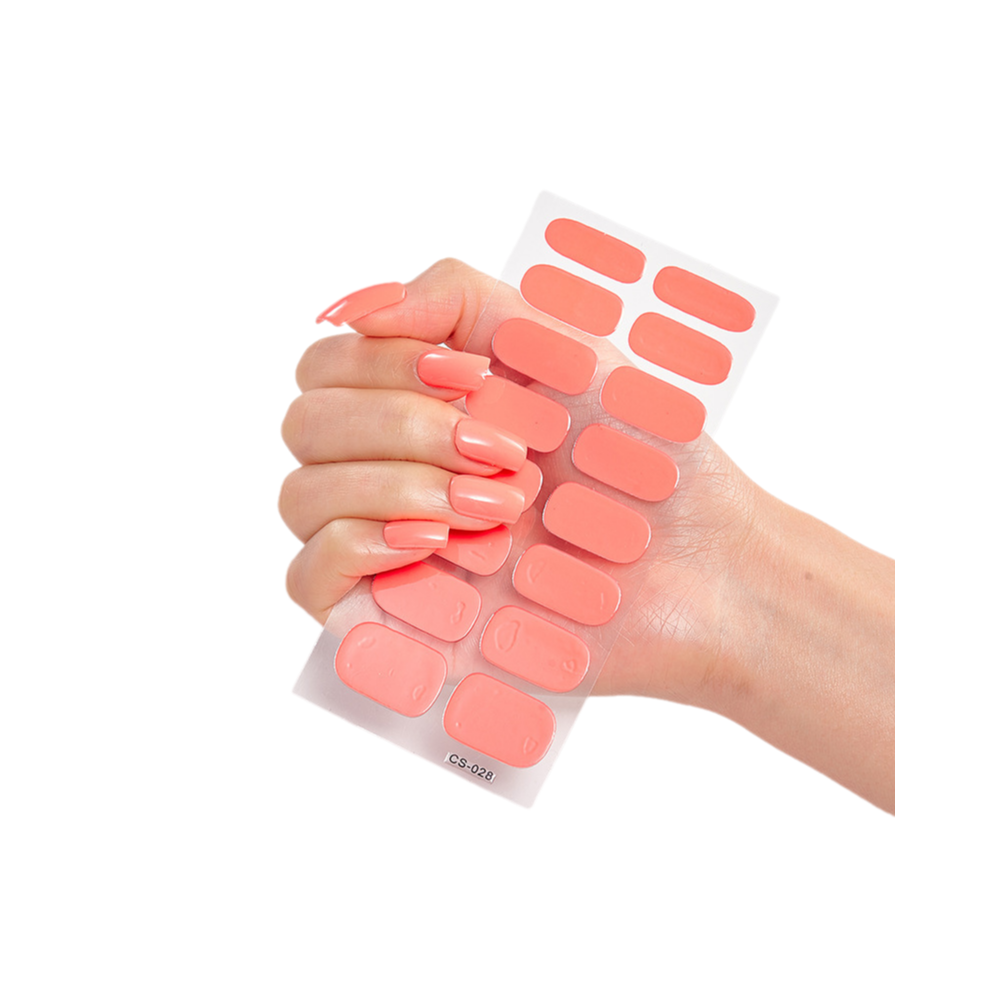 Long Lasting Nail Wraps with Waterproof Protection, Works with Any UV LED Lamps for Fast Curing, Self Adhesive Shinny Glitter Nail Wraps, Semi Cured