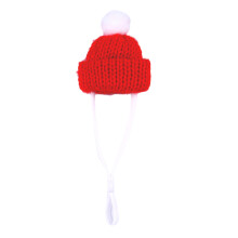 Lovely Hamster Santa Hat Soft Adjustable Headwear Headgears-red