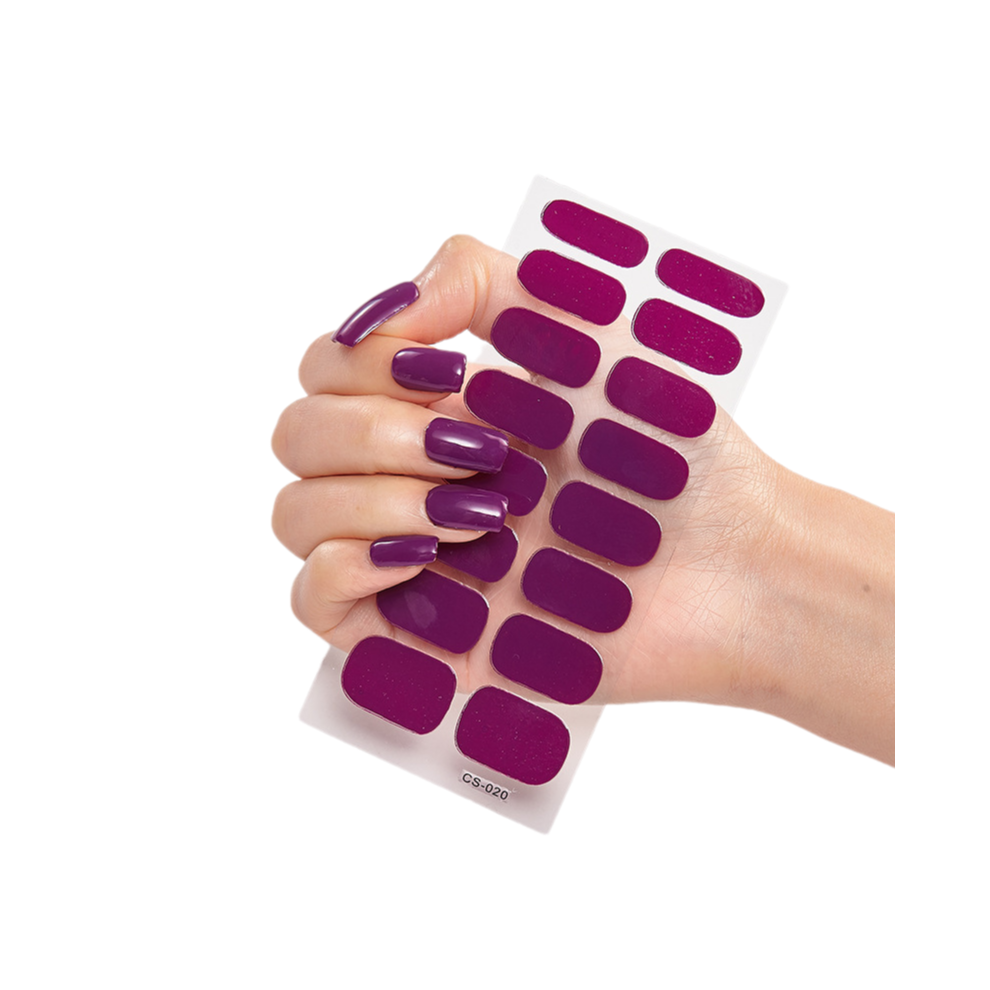Long Lasting Nail Wraps with Waterproof Protection, Works with Any UV LED Lamps for Fast Curing, Self Adhesive Shinny Glitter Nail Wraps, Semi Cured