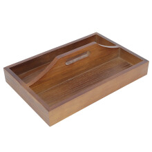 Eco-Friendly Bamboo Napkin Dispenser Decorative Tabletop Organizers Durable Handmade Woodware Natural Wood Serving Tray Acacia Wood Napkin Holder For